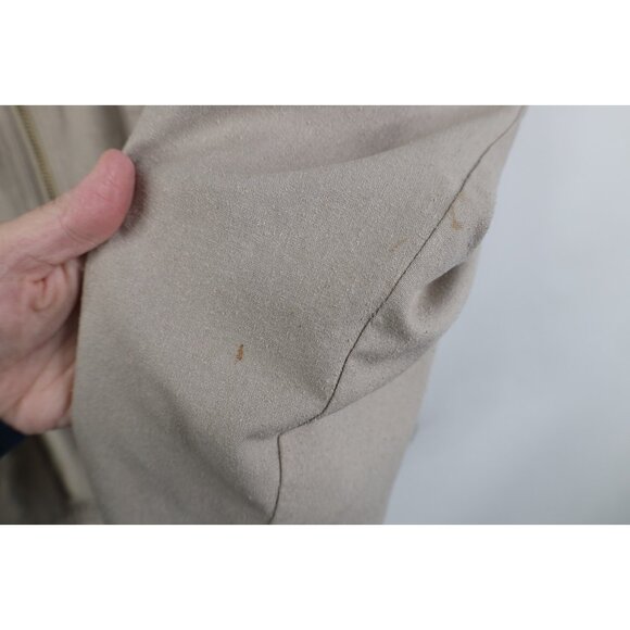 Vintage 90s Streetwear Womens Medium Terry Cloth Silk Full Zip Bomber Jacket - Picture 4 of 13